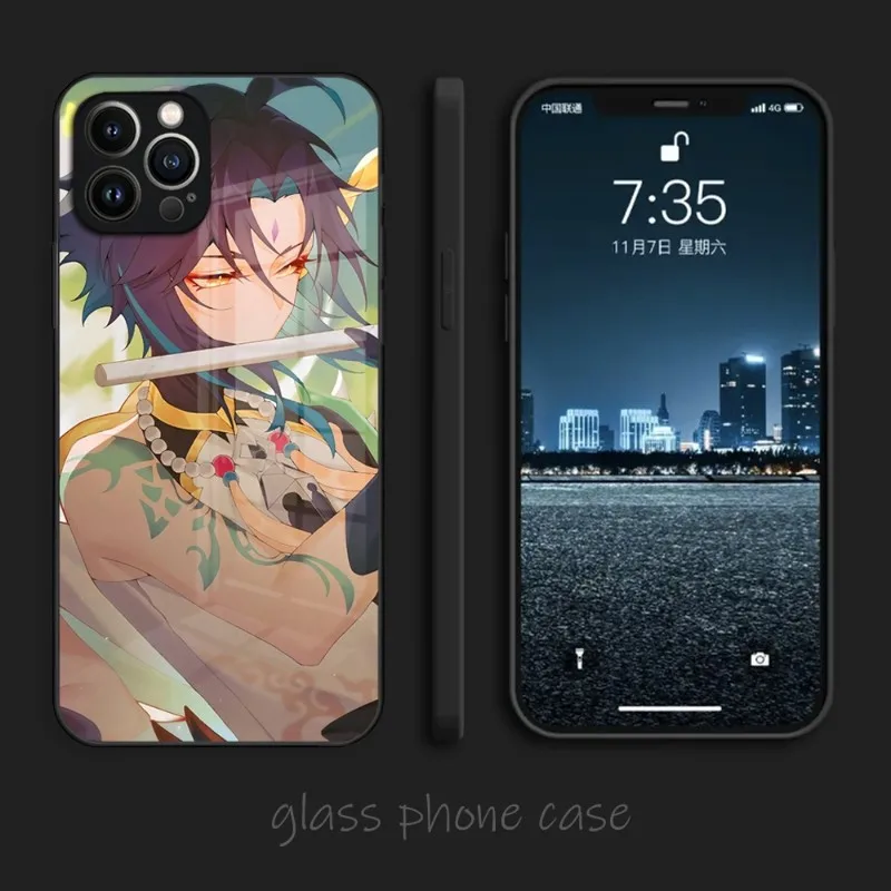 Чехол для телефона Genshin Impact Xiao IPhone 12Pro 12 13 11 Pro Max Mini X XR XS 8 7 6s Plus SE 2020 чехол из