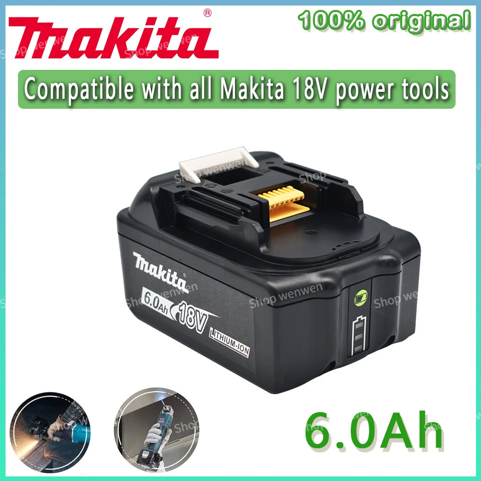 

Оригинальная Аккумуляторная Батарея Makita 18 в 6000 мАч для электроинструмента со стандартной заменой литий-ионных аккумуляторов LXT400 BL1850 BL1860B BL1860