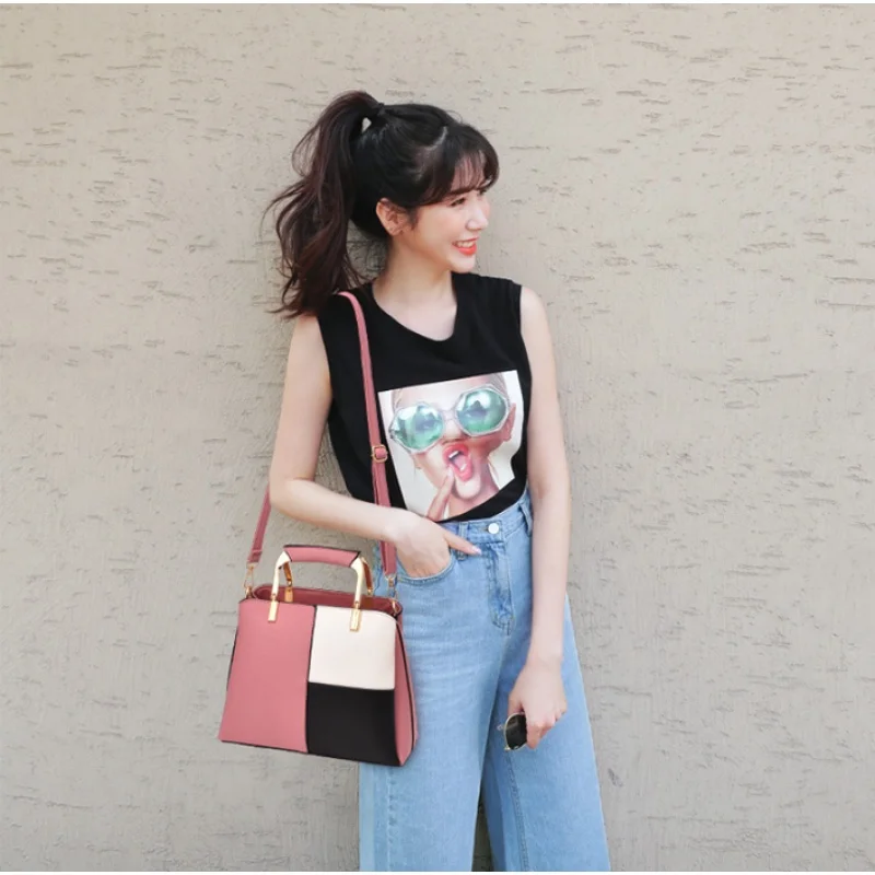 Fashion Luggage &BagsWomen's Bag Color-Matching Handbag Shoulder Crossbody Bag Large Capacity Leisure Waterproof Outdoor Travel