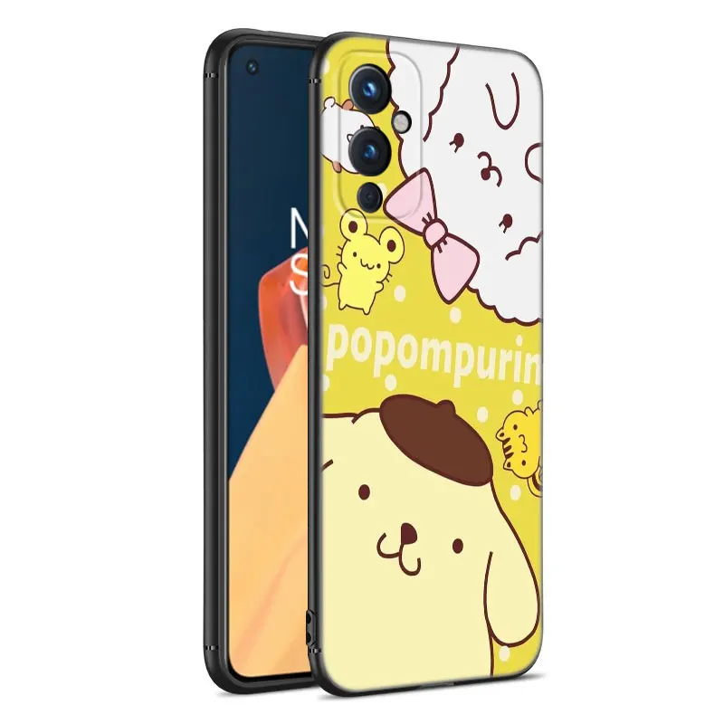 Милый черный силиконовый фотоэлемент Sanrio pompurin для OnePlus 9 10 11 12 ACE 2V Pro 9RT 10T 10R Nord CE 2 3