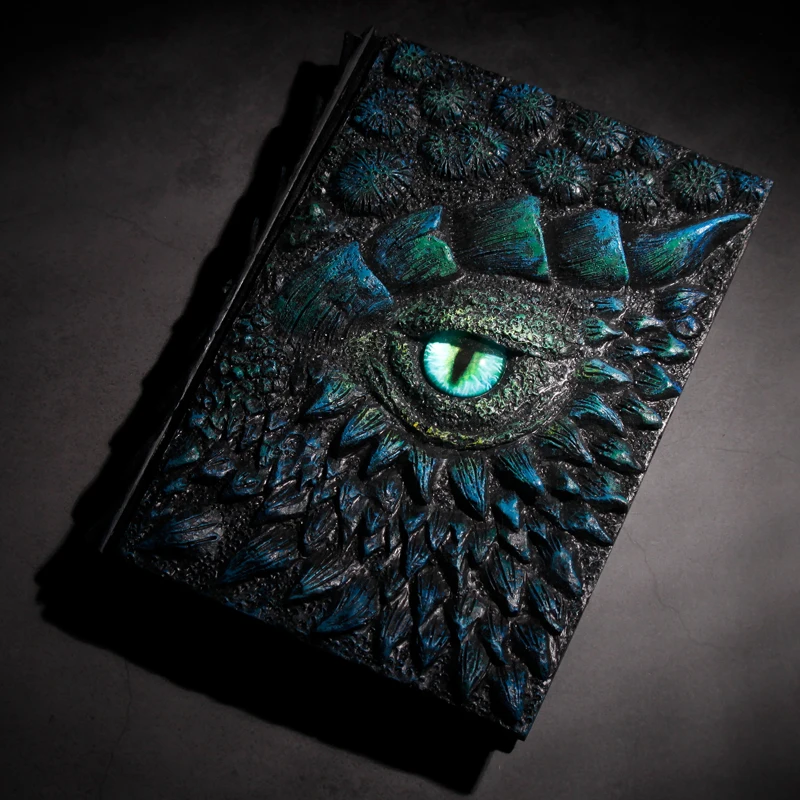 

A5 Size High Quality Creativity Handmade Resin Cover Notebook Hand Account Book 3D Dragon Relief Diary Book