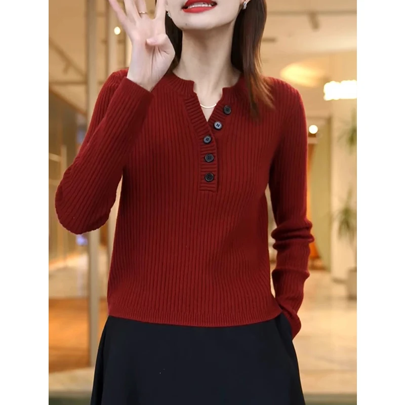 Модный облегающий вязаный женский свитер с длинными рукавами в стиле вестерн