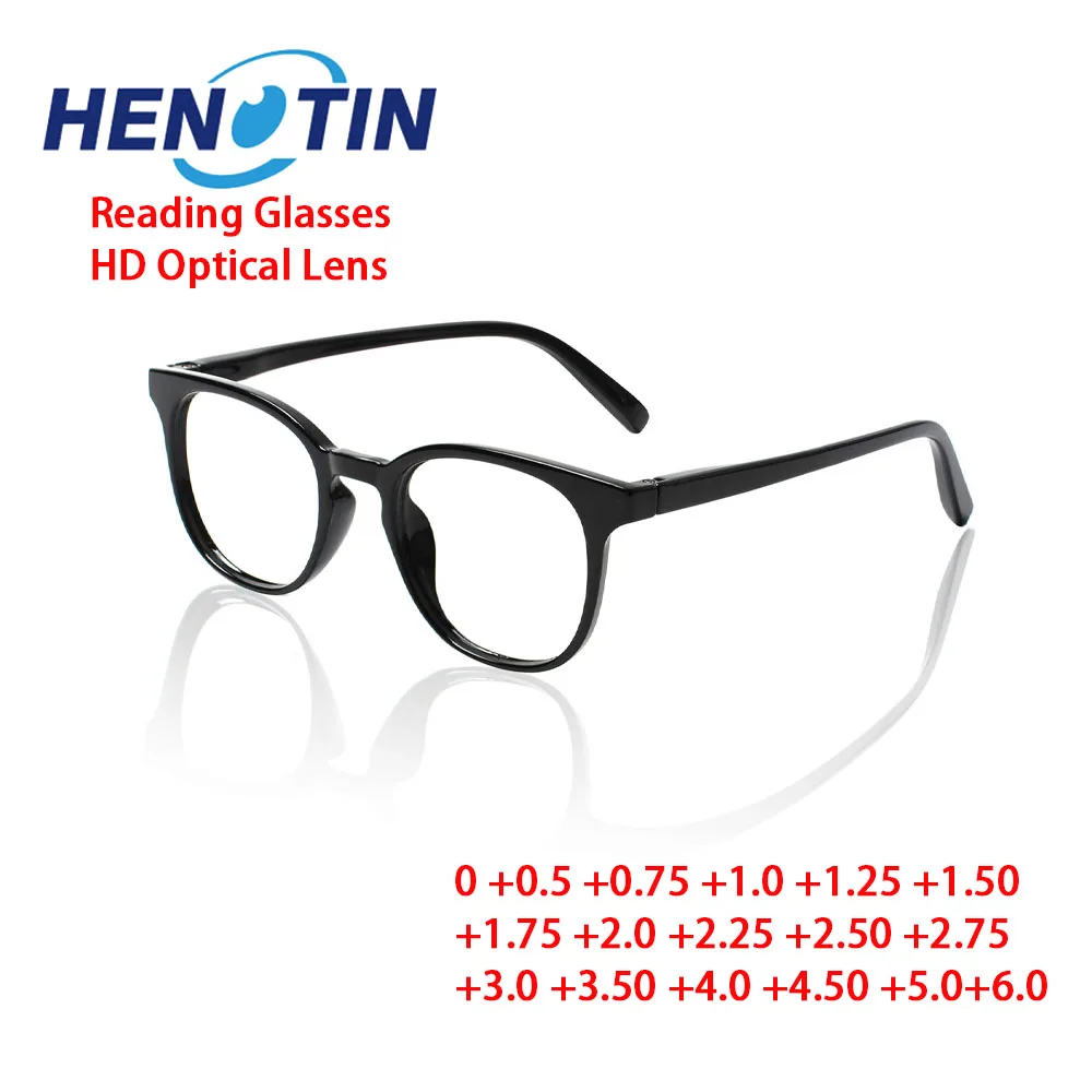 

Henotin Unisex Simplicity Reading Glasses Ultra Light For Presbyopia And Clear Lenses With Diopter +1.0 to +6.0