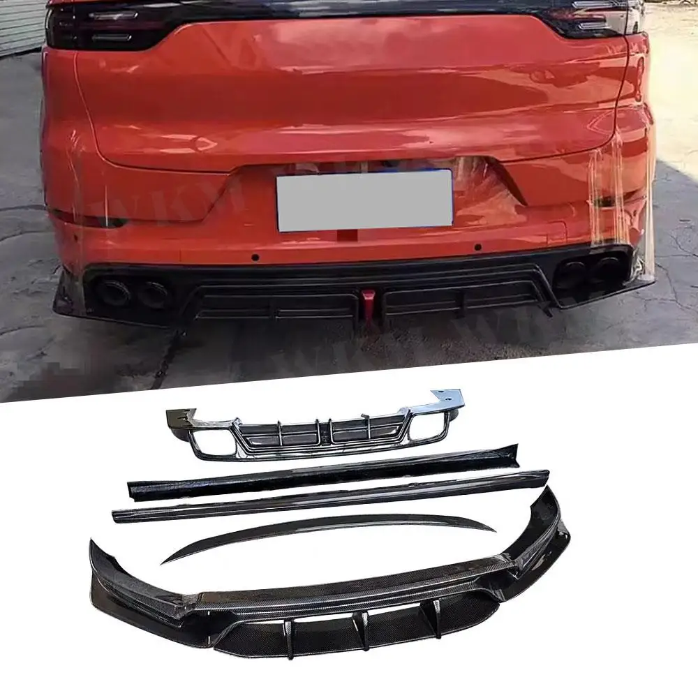 Передний бампер из углеродного волокна боковые юбки задний диффузор средний