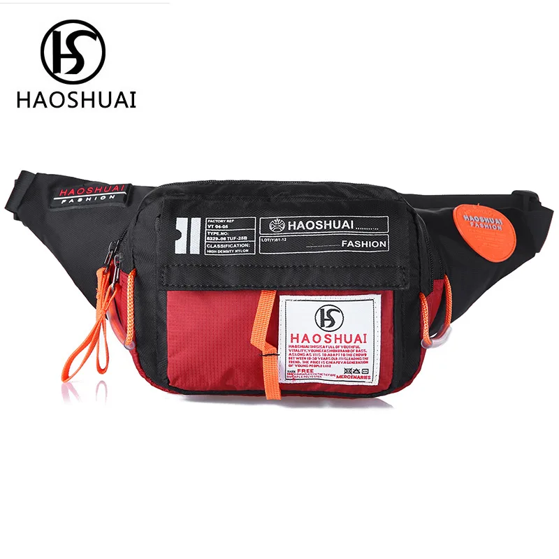Trendy Sports Outdoor Belt Bag Unisex Casual Sports Fashion All-match Waterproof Waist Bag Men Handbag