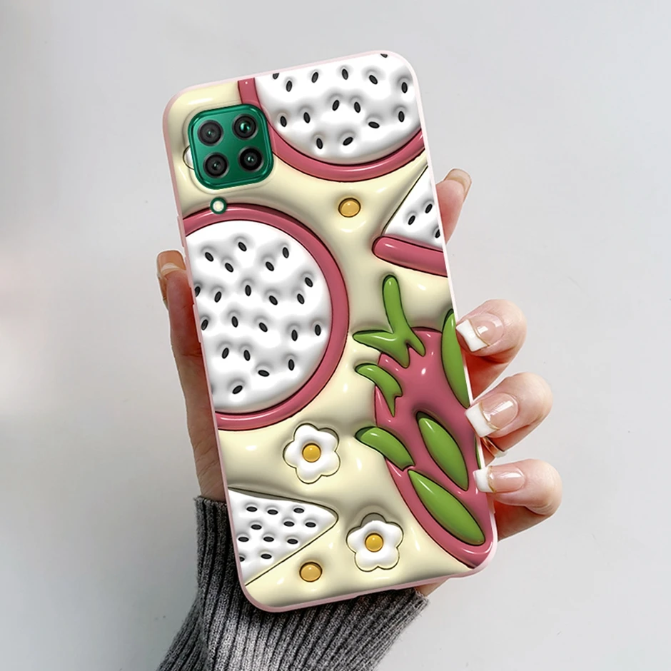 Чехол для Huawei Nova 6SE с фруктами жидкий силиконовый чехол противоударный Роскошный