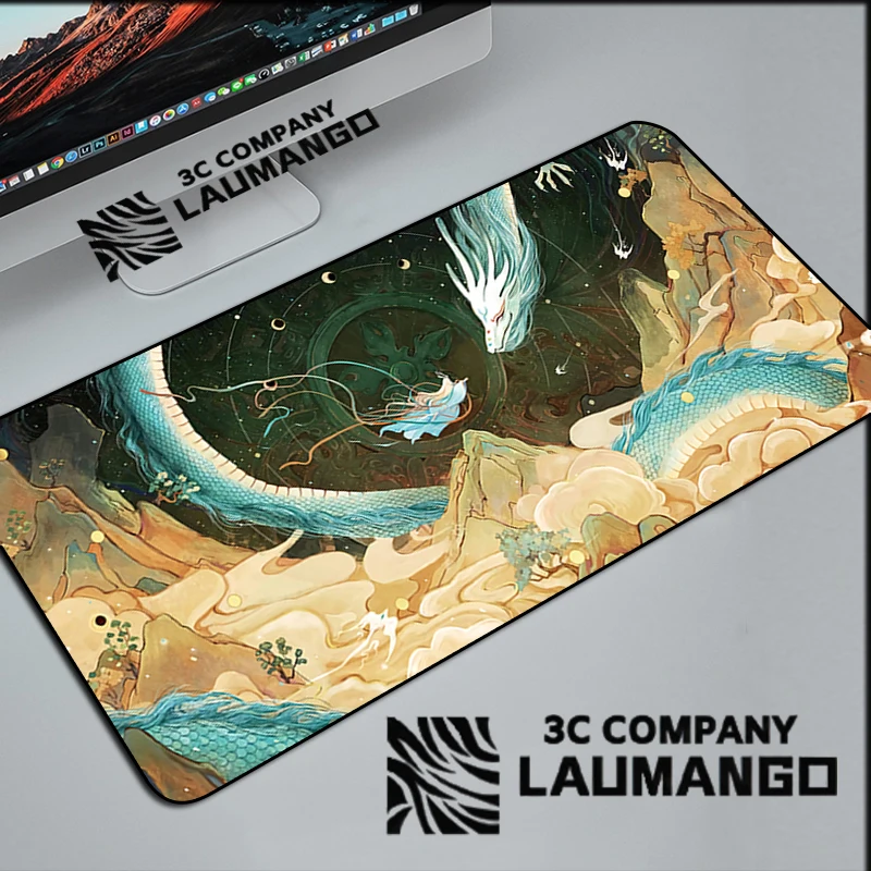 

Игровая клавиатура в китайском стиле, коврик для мыши, протектор для игрового стола, коврик для мыши, аксессуары для аниме Xxl, Настольный ков...