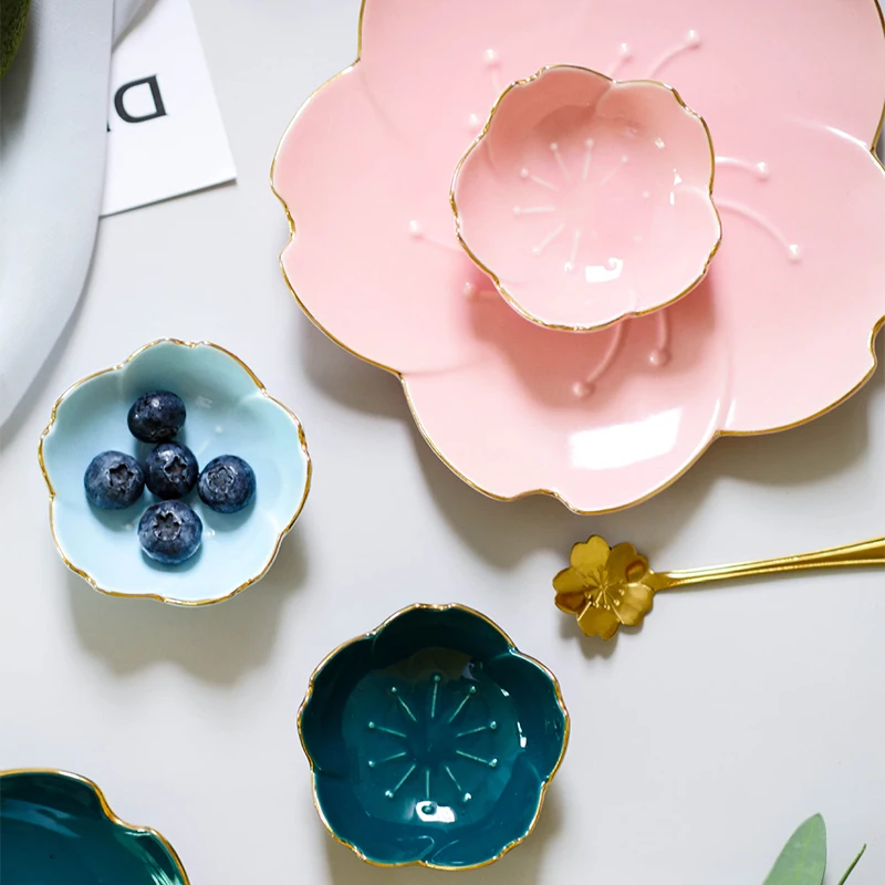 Керамическая тарелка для приправ Sakura соуса фарфорового кухни Новинка