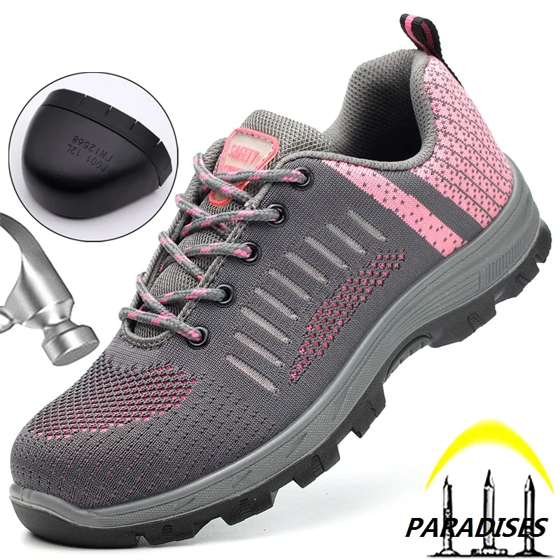 

New Indestructible Work Safety Shoes For Women Men Anti-smash Anti-puncture Work Boots Steel Toe Shoes Protective Boots