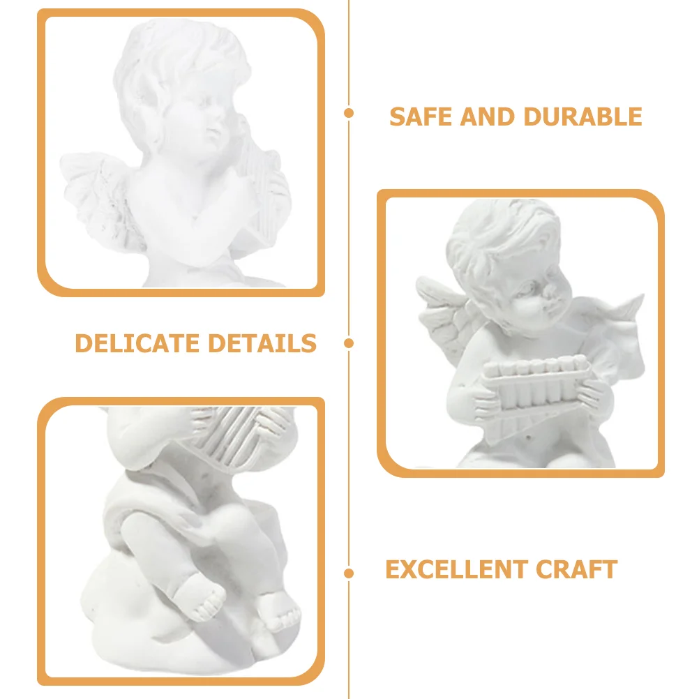 2 шт. статуя ангела из смолы статуэтка статуэтки и небольшой декор настольное