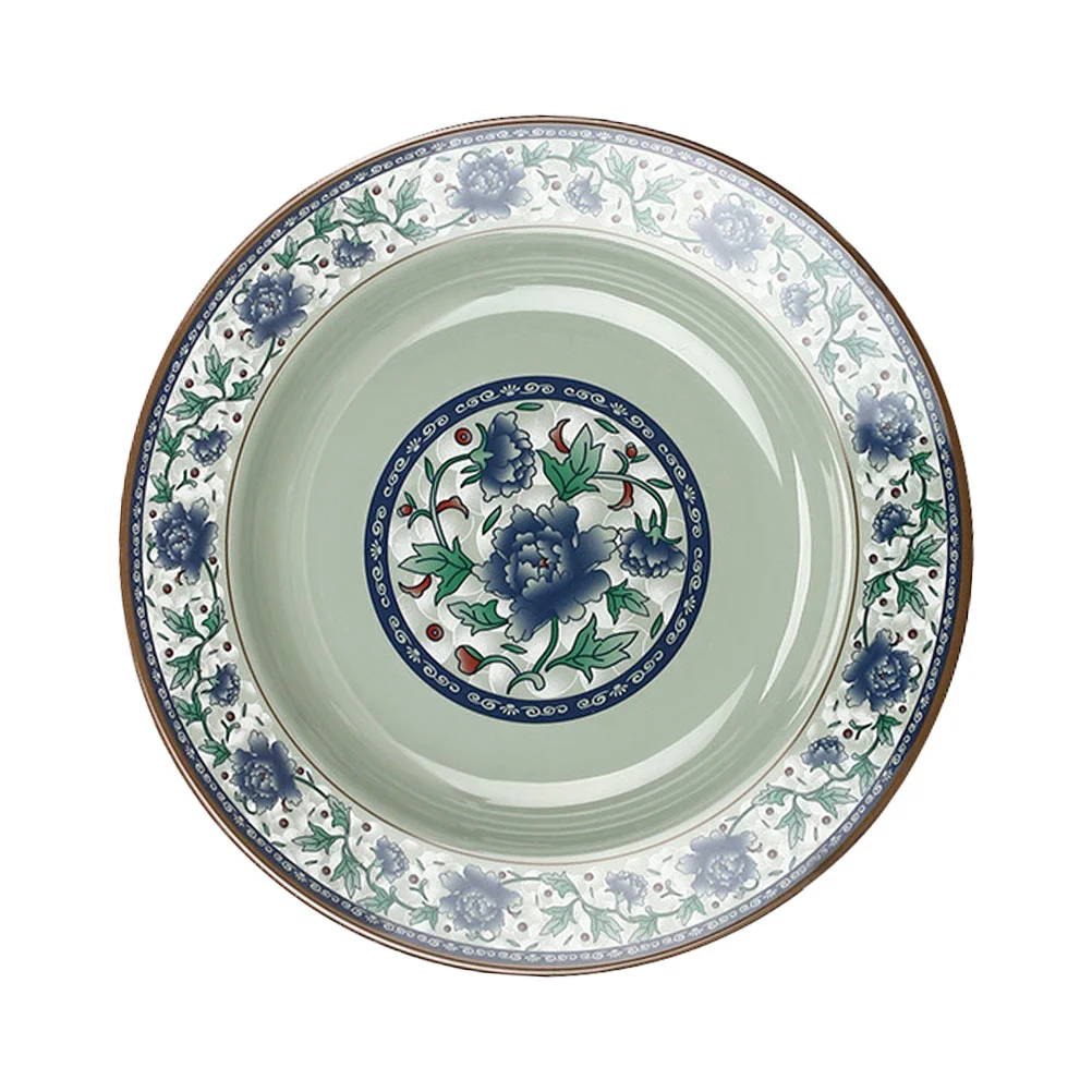 

Melamine Food Serving Tray Round Food Container Multi-purpose Dinner Plate