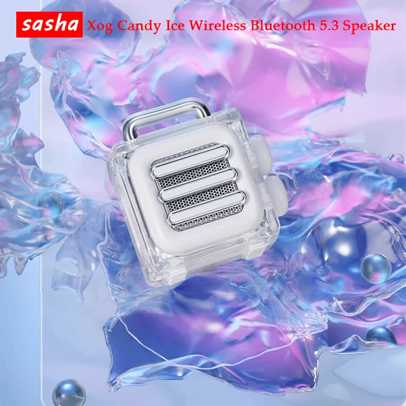 

Xog Candy Ice Cube Bluetooth 5.3 динамик акриловый стерео беспроводной портативный динамик для друзей вечерние музыка в помещении подарок на день рождения