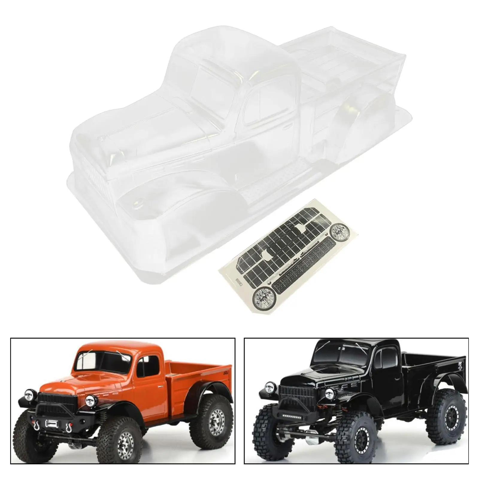 

313mm Wheelbase RC Car Body Shell with Stickers RC Clear Body RC Car Shell Cover for 1/10 Crawler Model Car Vehicles Spare Parts