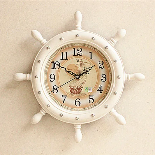 

Large White Hanging Wall Clock Cute Bedroom Retro Vintage Wall Clock Nordic Design Relogio De Parede Home Decor