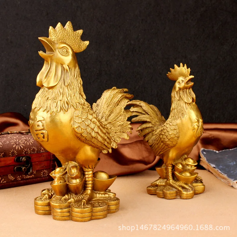 

Copper Crafts Copper Cock Chinese Zodiac of Rooster Copper Chicken Furnishings Home Decorations Copper Crafts