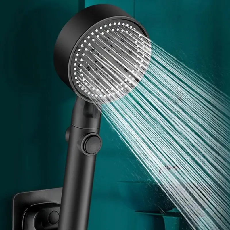 VAE Life Black Shower Head Water Saving 5 Modes Adjustable High Pressure Showerhead Handheld Spray Nozzle Bathroom Accessories images - 6