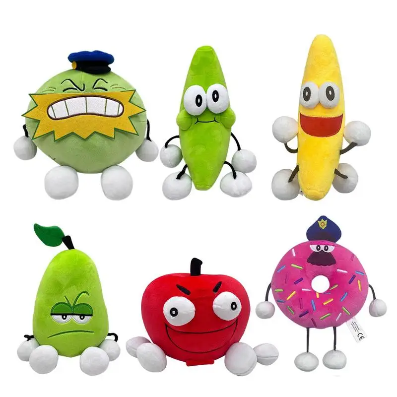 

Shovelware Brain Plush Toy Kawaii Banana Apple Donut Plushie Pillow Doll Home Decor Birthday Christmas Gifts For Kids Boys Girls