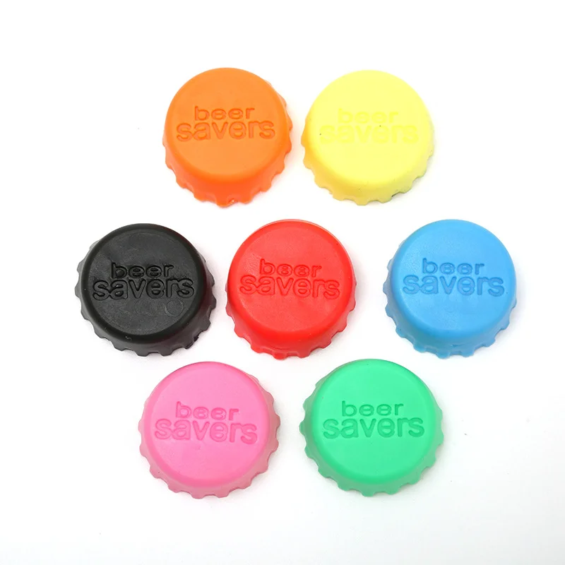 

6pcs Beer Cover Soda Cola Lid Wine Saver Stopper for Kitchen Bar Supply Soft Silicone Non-toxic Reusable Silicone Bottle Caps