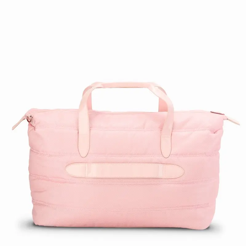 Travel Weekender Bag with Adjustable Shoulder Strap and Trolley Sleeve Pink
