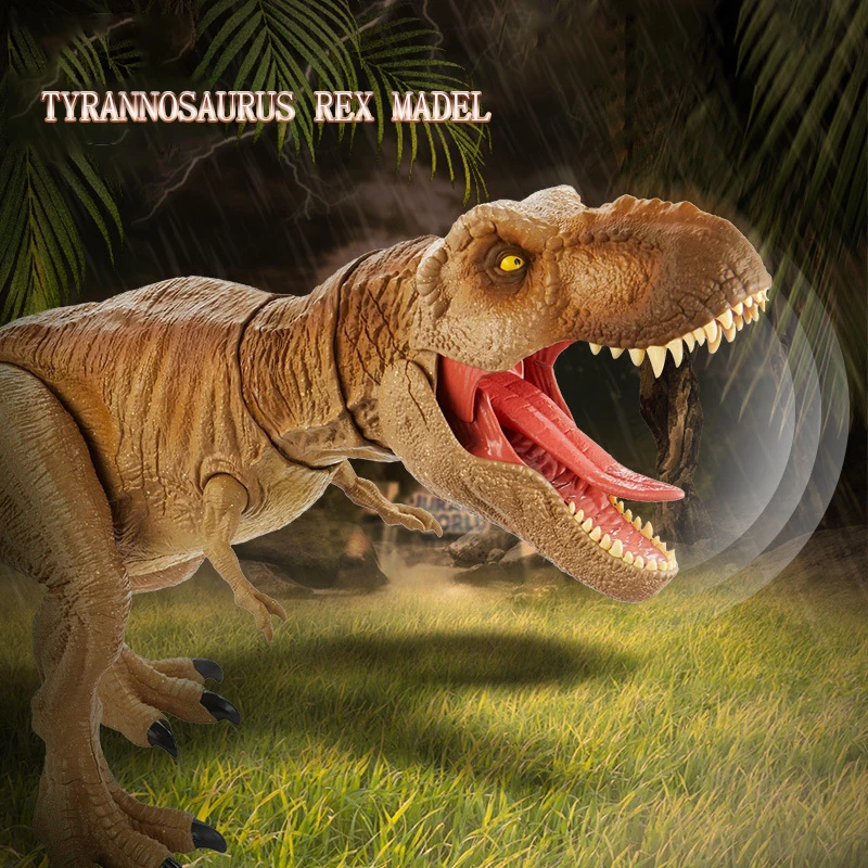 

50cm Jurassic Tyrannosaurus Rex Athletic Sound Effect Dinosaur Simulation Movable Model Children's Collection Toys Holiday Gift