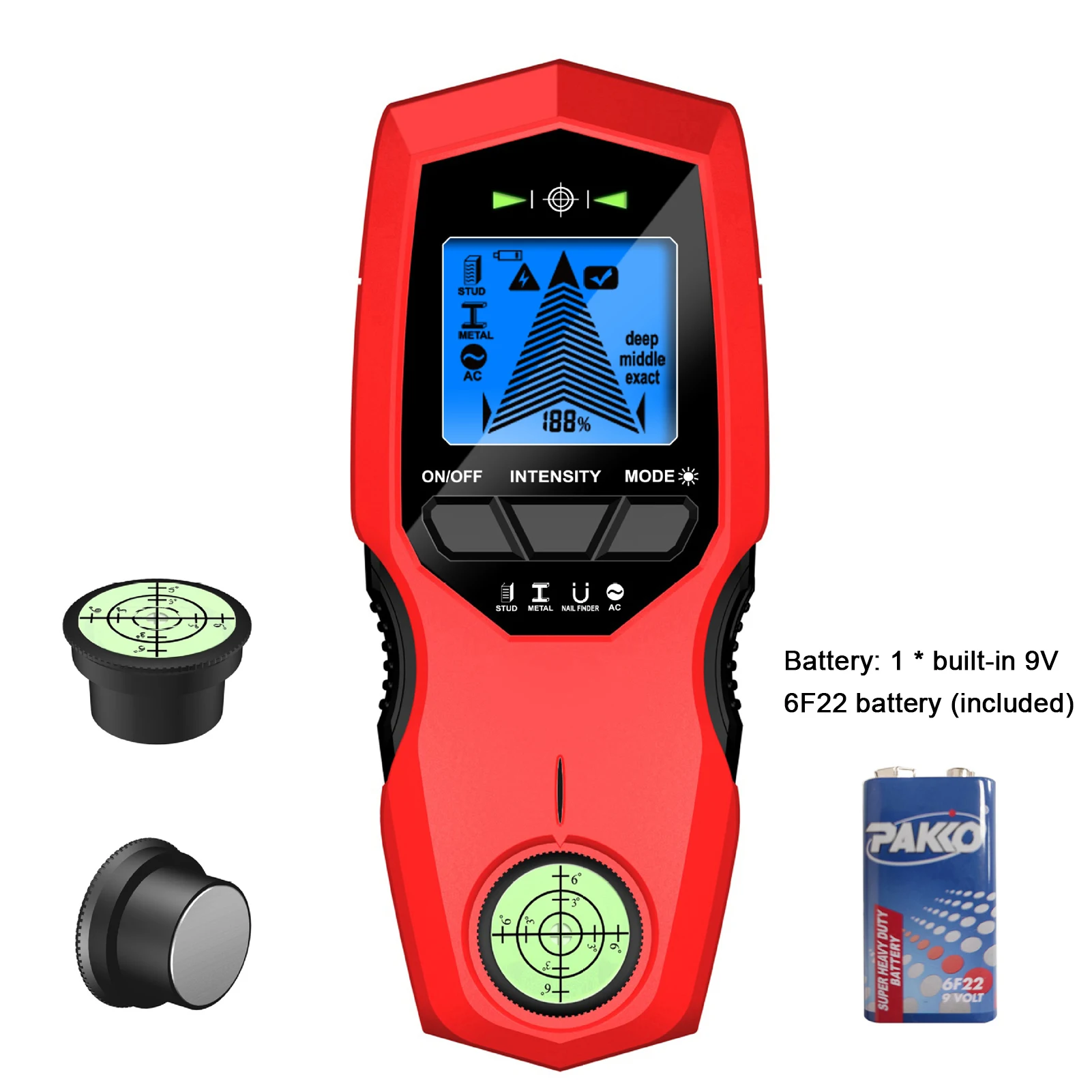 

Wall Detector Metal Sensor Wood Stud Finder AC Cable Scanner Three Scanning Modes Switchable with Nail Positioning Function