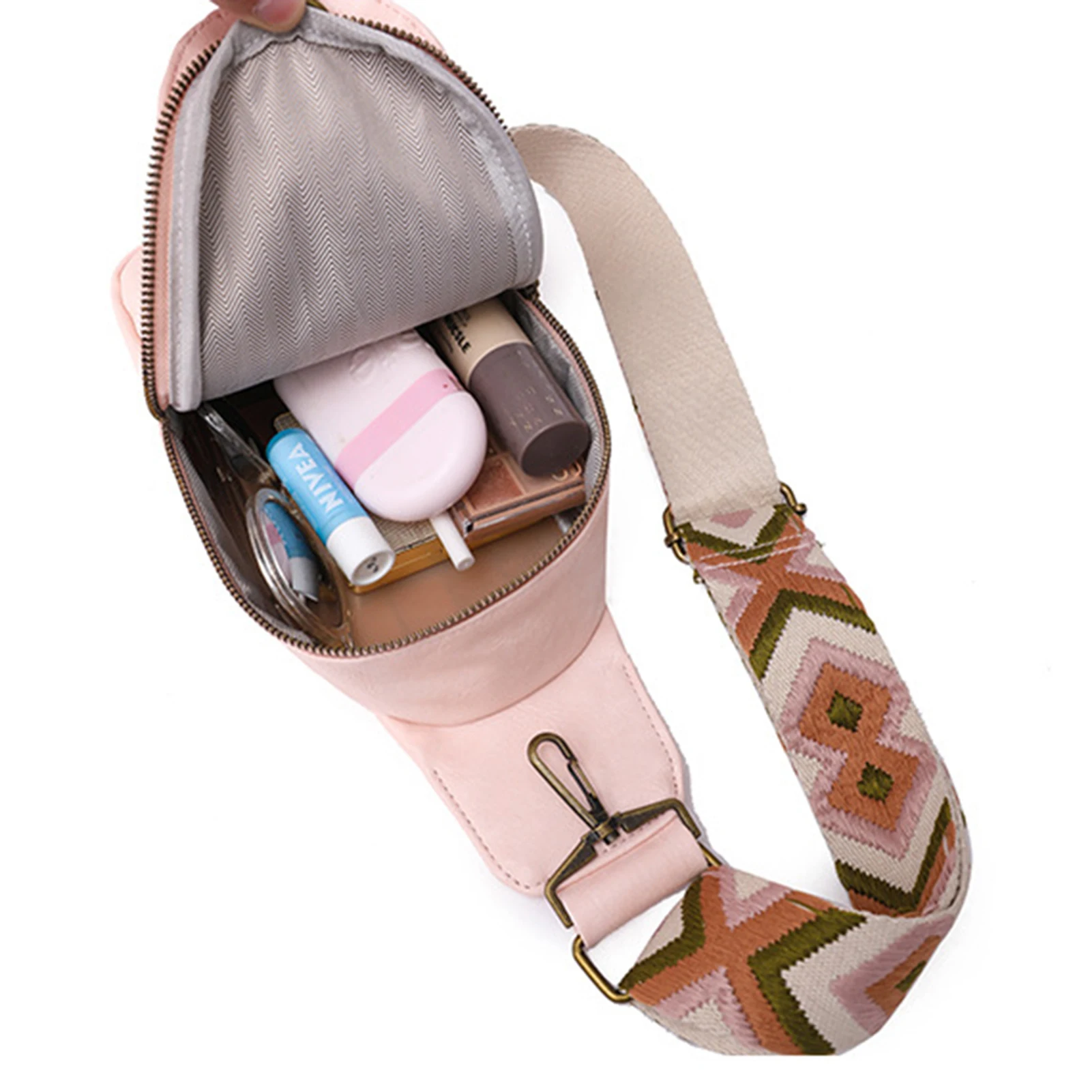 Women Chest Bag Small Sling Bags Fanny Pack Fashion Leather Waist Bags Multifunctional Phone Waist Pouch Shopping Holder