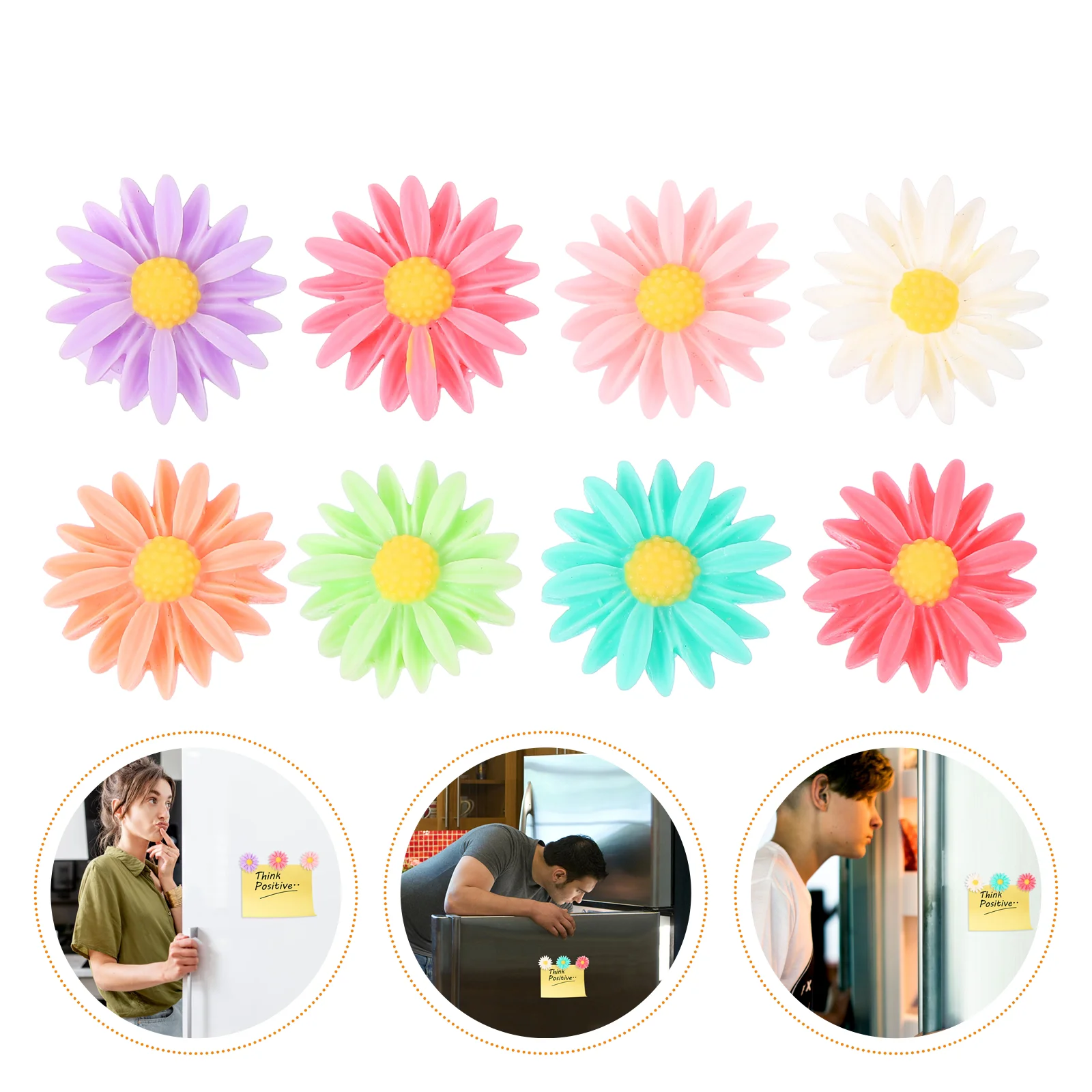 

Chrysanthemum Fridge Magnet Decor Daisy Flower Freezer Sticker White Board Magnetic