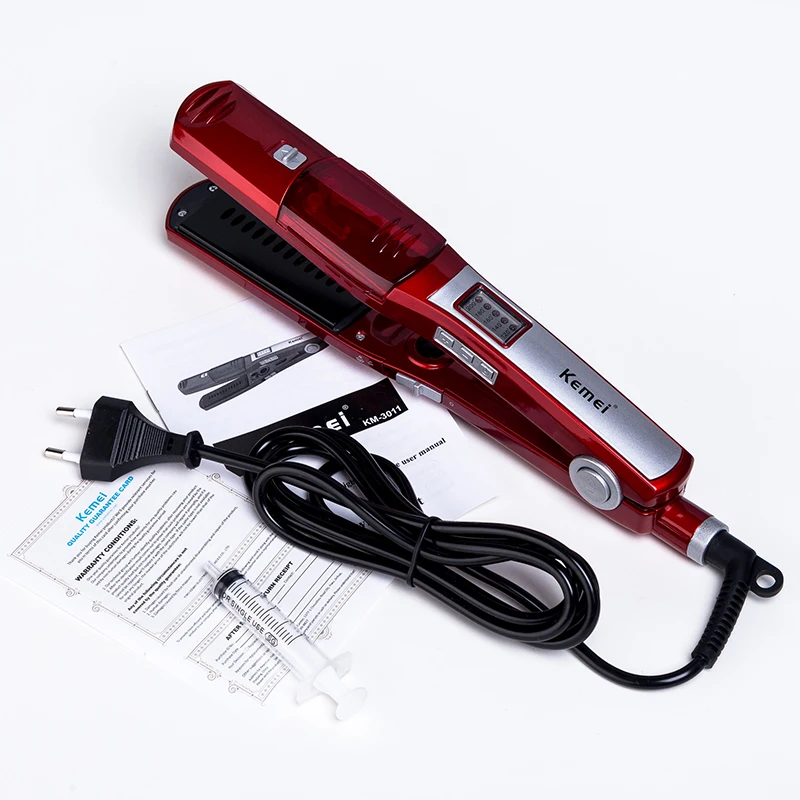 Кеми Надежное Управление Керамическим Покрытием Прямой Утюжок и Завивка Волос Кудряшки Выпрямитель Утюги Чапинья вкл.