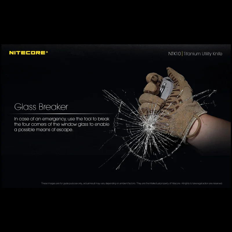 Титановый универсальный нож NITECORE NTK10 тактические инструменты для улицы легкий
