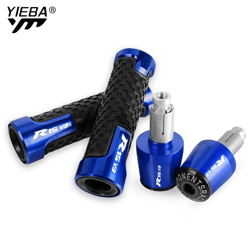 

7/8'' 22mm Motorcycle Handlebar Grips Ends Handle Bar Cap Grip End Plugs FOR YAMAHA R15V3 R15 V3 2017 2018 2019 2020 2021 2022