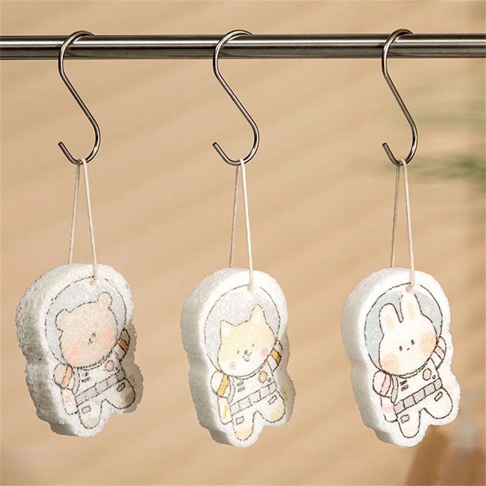 

Without Peculiar Smell Rag Roll Convenient Storage Force Cleaning Supplies Cartoon Soft And Elastic Sponge Eraser
