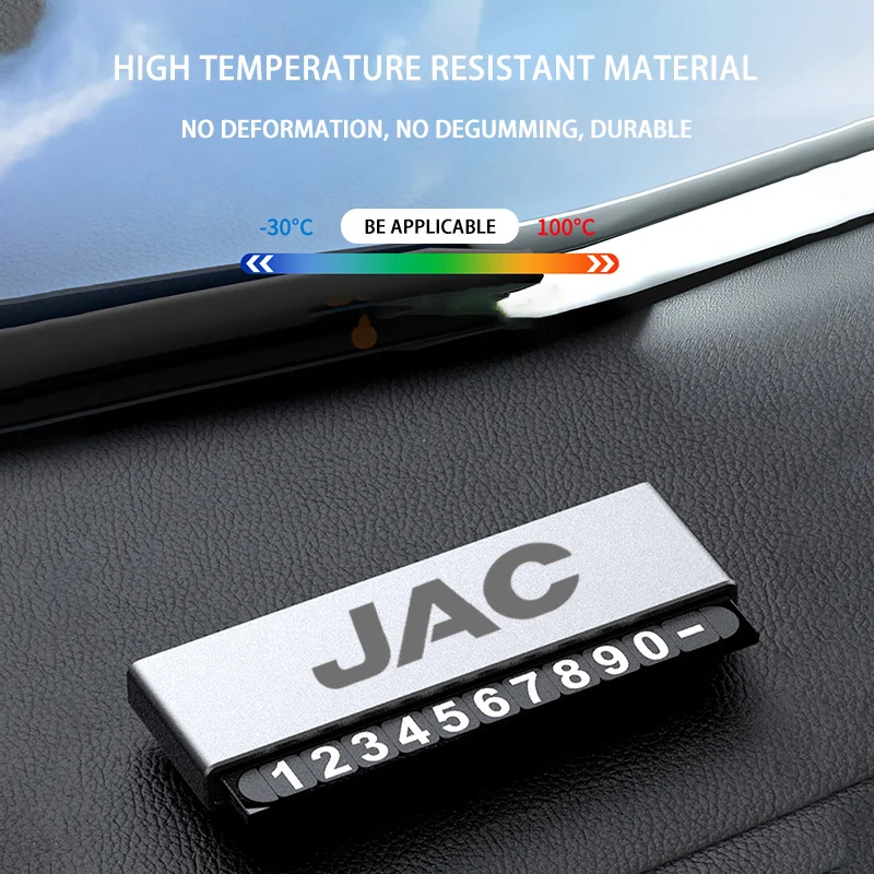 Автомобильная металлическая Временная парковочная фототабличка с номером для JAC