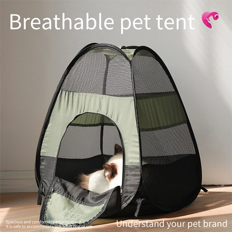 

Simple Detachable Pet Tent Nest Kennels Breathable Transparent Cats Dogs Warm Sleeping Mats Pet Supplies
