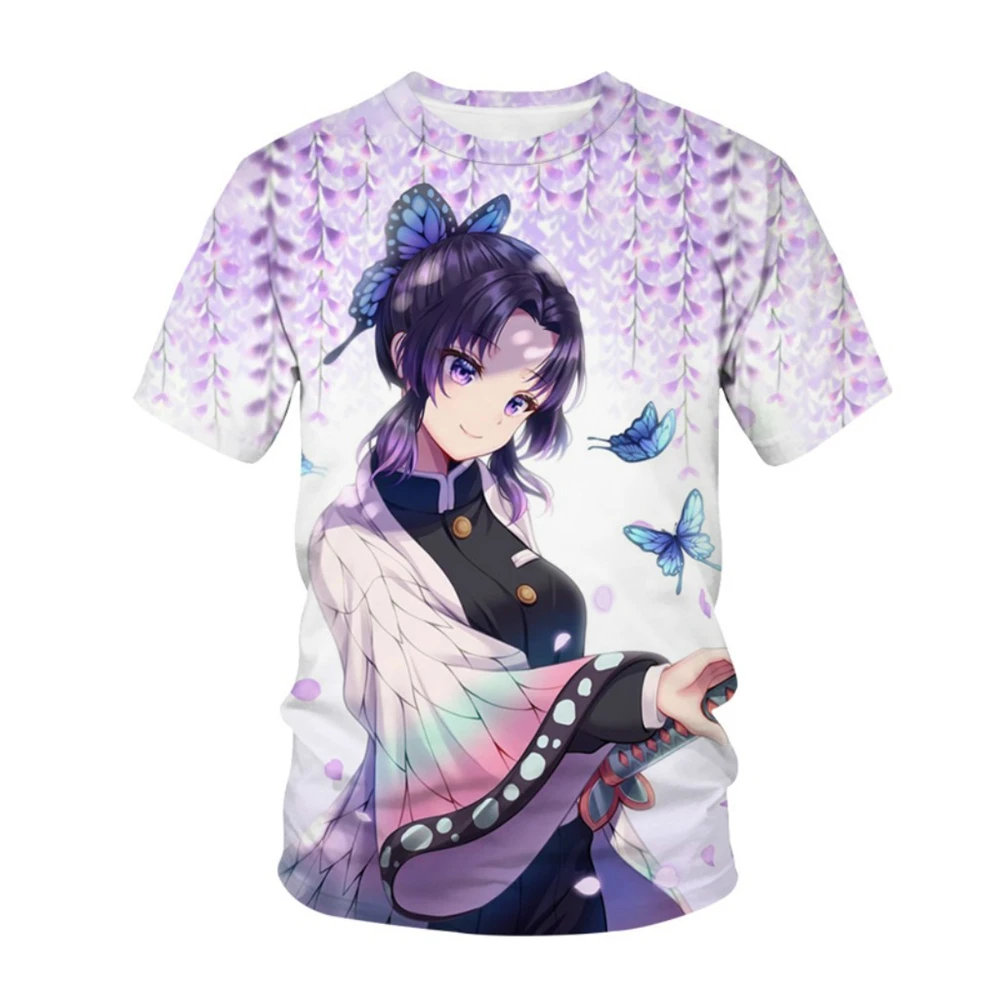 

Demon Slayer Printing T Shirt For Girls Short Sleeve Sweatshirt Anime 2022 Summer Cartoon T-shirt Children Clothing Tshirts