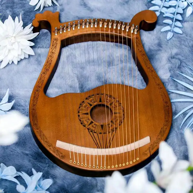 Child 16 String Lyre Harp Music Instrument Portable Women Lyre Harp Wood Chinese Traditional Intrumentos Mucicales Child Gifts enlarge