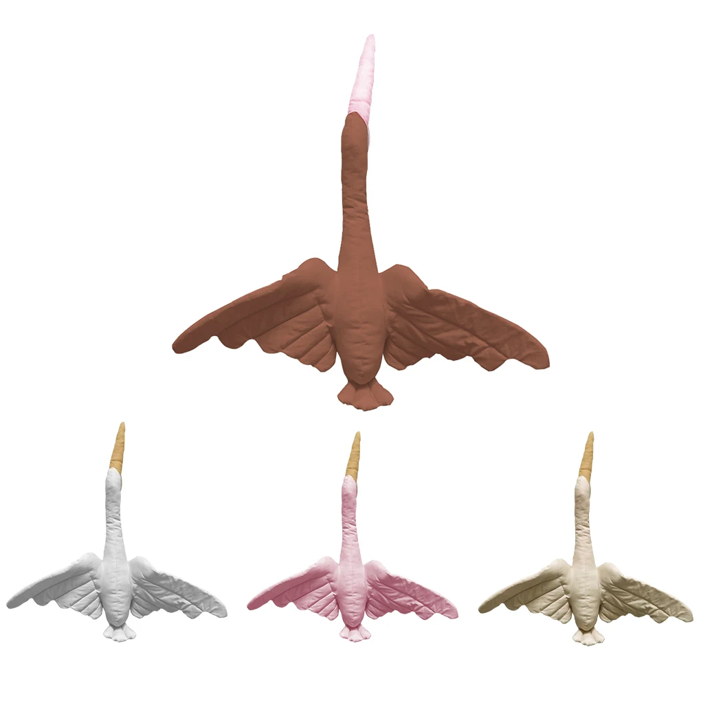 

1 шт. хлопковая линия, настенный подвесной плюшевый лебедь, мягкая кукла, кулон для детской комнаты, украшение для дома, спальни, детской комн...