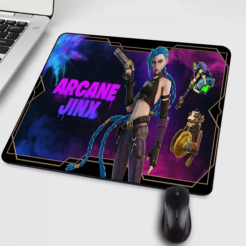 

Arcane Jinx Small Mouse Pad Anime Kawaii Gaming Accessories Keyboard Completo Laptop Ковер Gabinete Pc Gamer Dywan LOL Mousepad