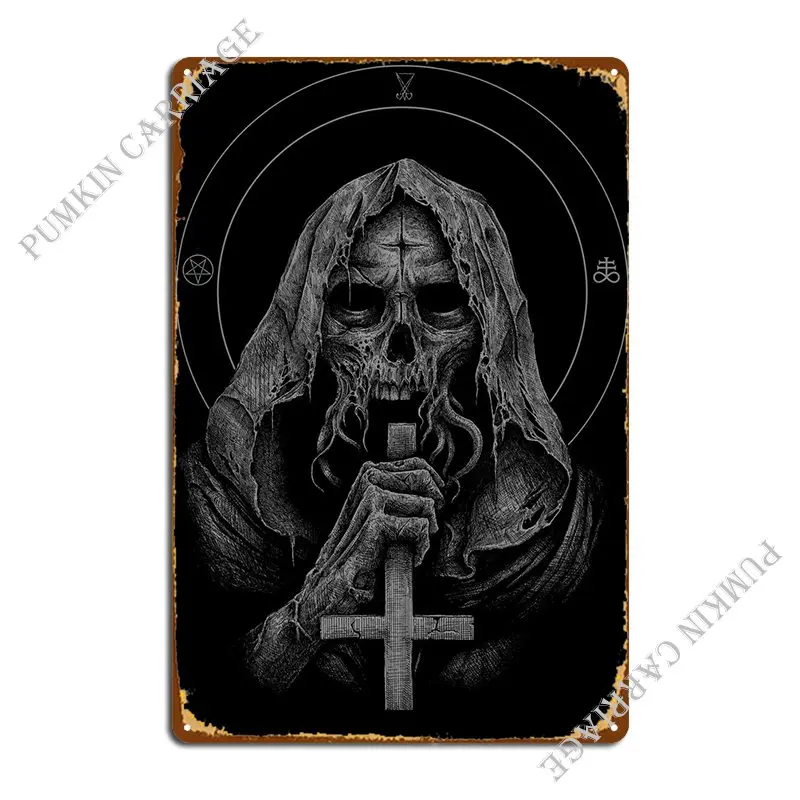 

Сатанический Темный оккультистический металлический постер с табличкой, персонализированное украшение, клубный аттракцион