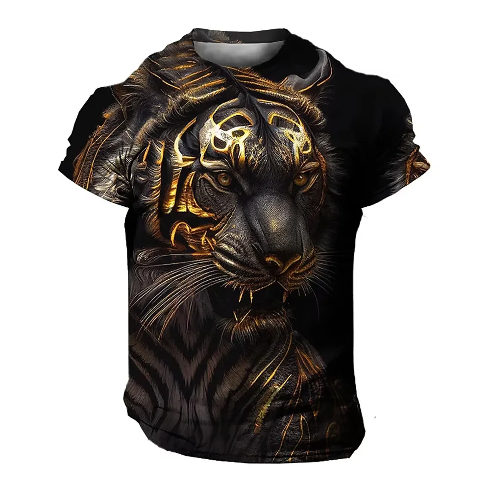 

Футболка мужская оверсайз с коротким рукавом, 3D Рисунок тигра, бойцовских животных, чудовище, Леопардовый/леопардовый принт, рубашка, дизайнерская одежда