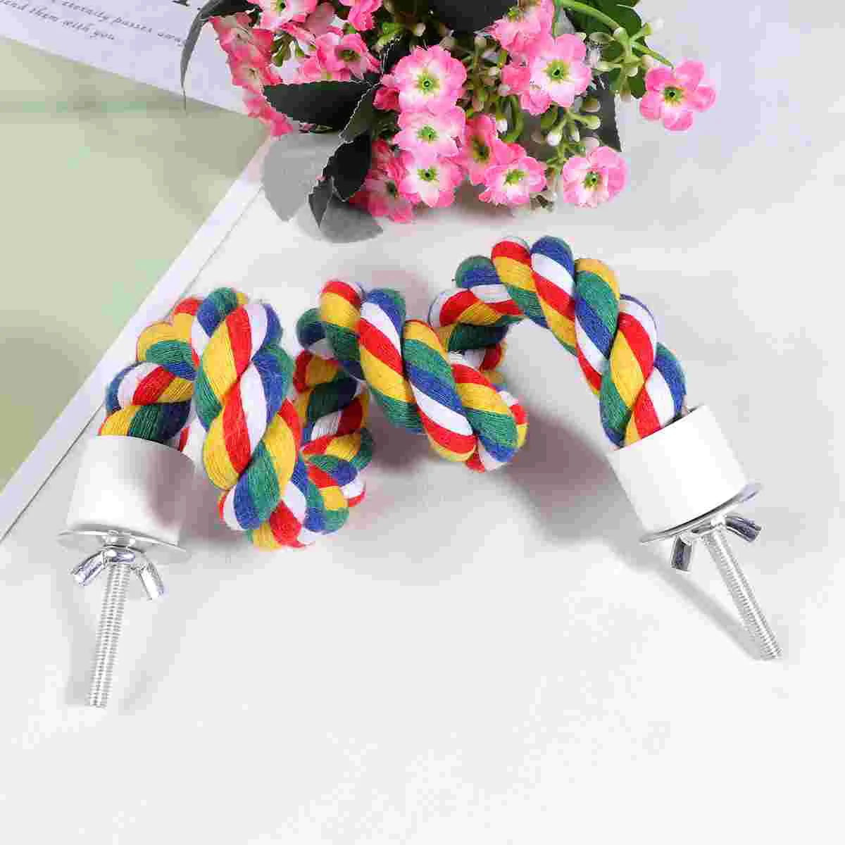 

Parrot Cotton Rope, 1PC Parrot Climbing Rope Rope Perch Parrot Chewing Cotton Rope Perch|40x3x3cm/. 6x1. 17 inches