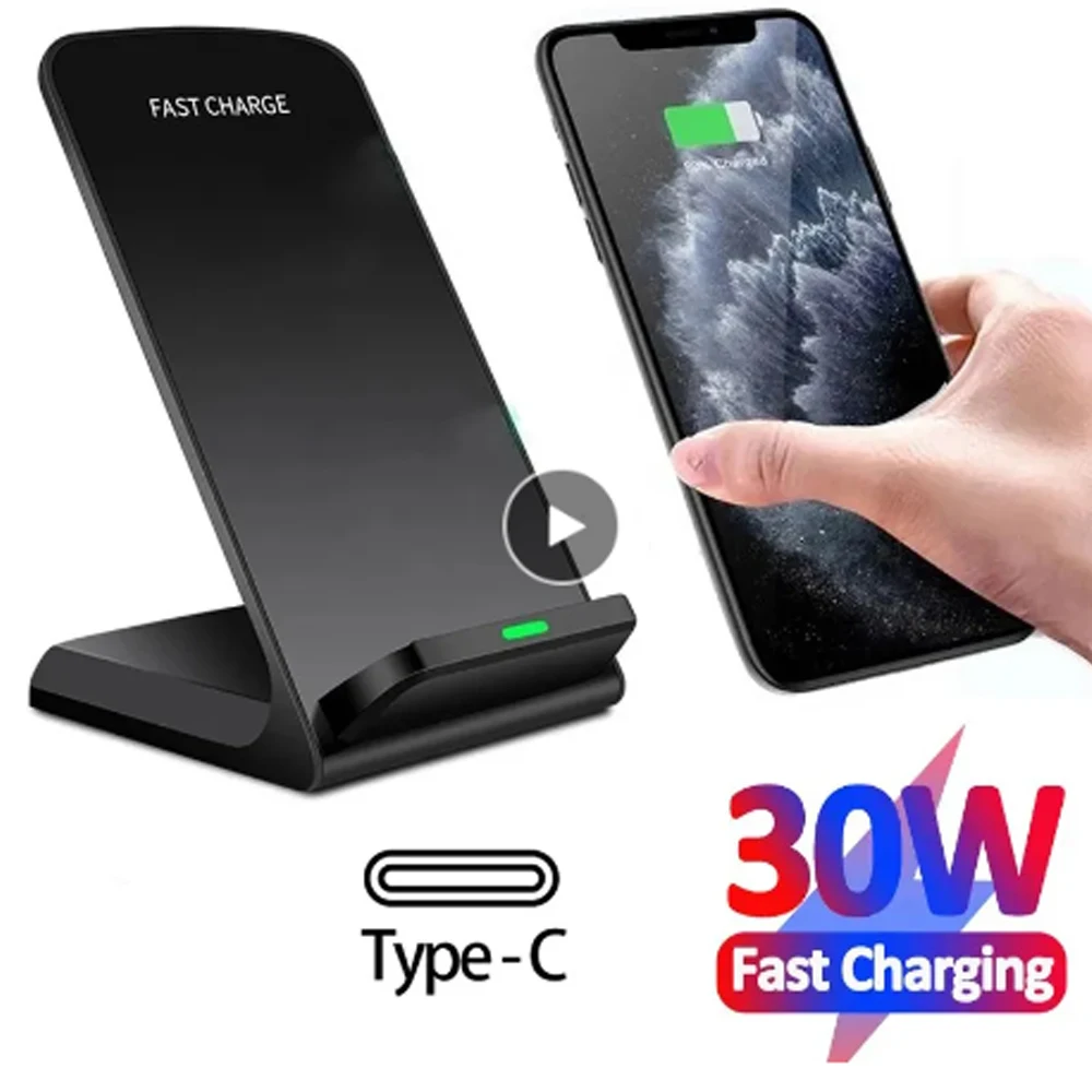

30W Qi Wireless Charger Dock For OPPO Find X5 Pro X3 Pro LG V50 V40 V35 V30 + V30 V30S G7 G8 Q Samsun Wireless Fast Charging Pad