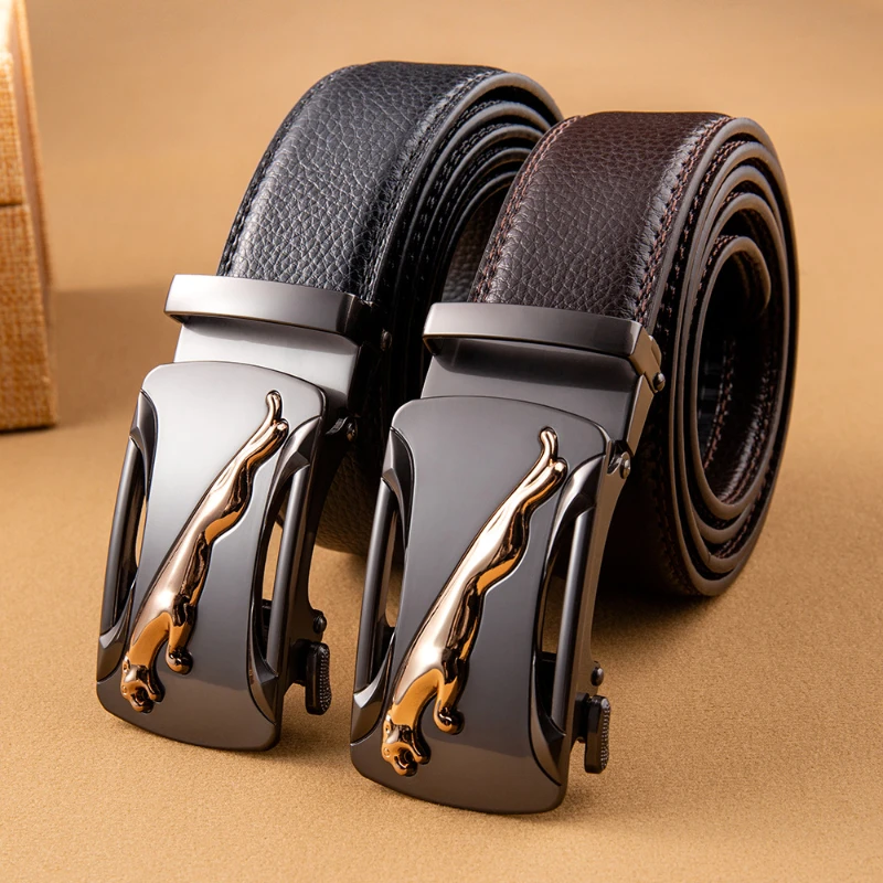 New Men's Belt Leisure Belt Men's Automatic Buckle Trouser Belts for Men Luxury Designer Brand