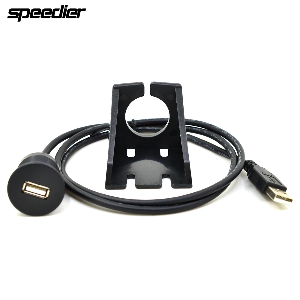 

Удлинительный кабель для автомобиля, грузовика, лодки, мотоцикла, приборной панели, 3 фута, USB 2,0, встраиваемое крепление AUX, 1 м