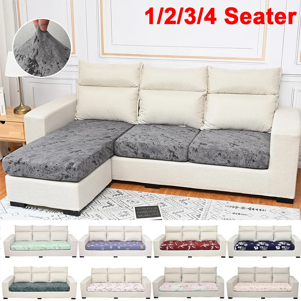 

1/2/3/4 Seater Sofa Cushion Seat Covers for Living Room Pets Kids Elastic L Shape Furniture Protector Couch Armchair Slipcover