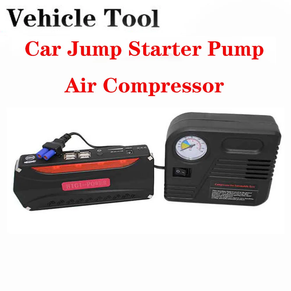 

12V Car Jump Starter 60W Portable Power Bank Booster Auto Starting Device Emergency Start Connector 150PSI