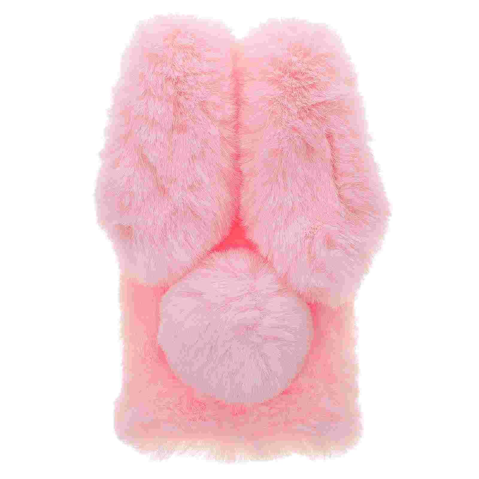 

Winter Plush Rabbit Ear Case Girly Cellphone Cover Compatible with A52