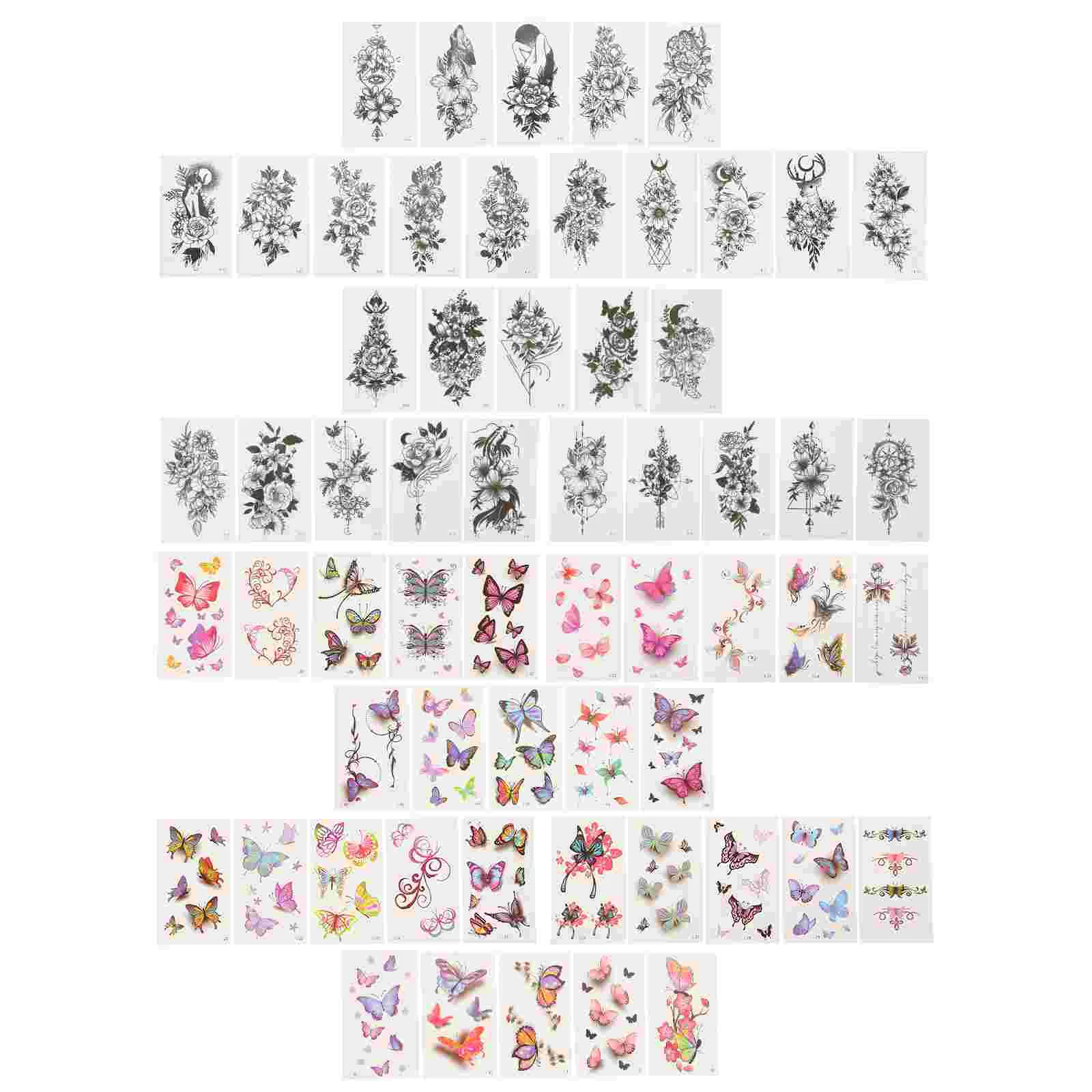 

60 шт., наклейки-тату для тела