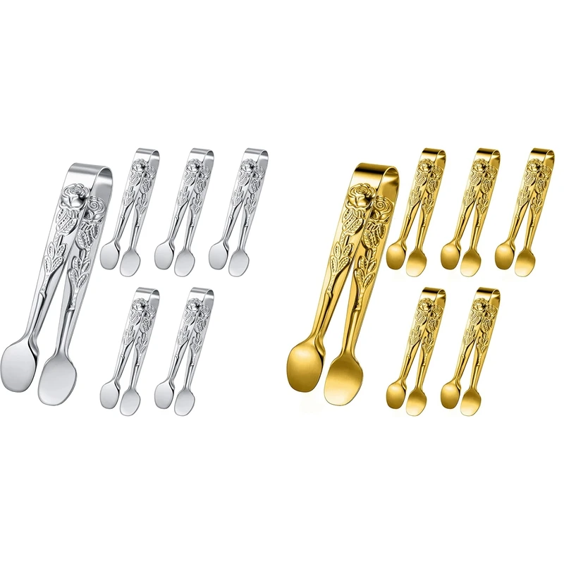 

6 шт., мини-щипцы для сахара, нержавеющая сталь