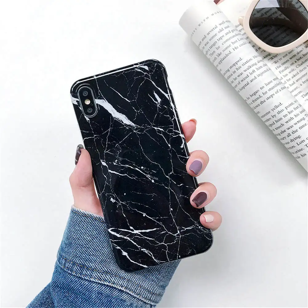 Marble Silicone Phone Case For Xiaomi Redmi Note 10S 9S 7 8 9 10 Pro Max Case Soft TPU Back For Redmi Note 8 9 Pro Cover