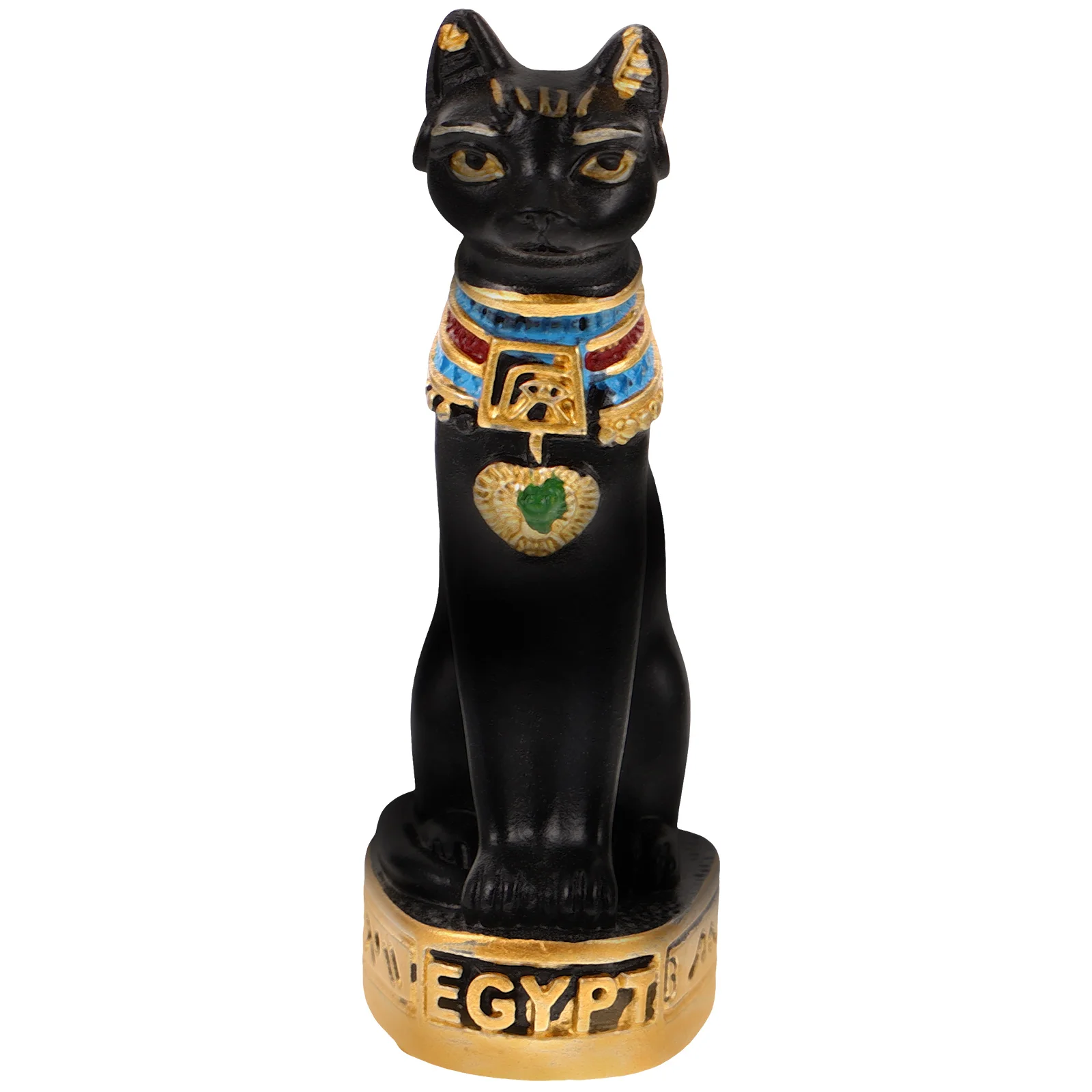 Maneki Egyptian Cat God Ornament Retro Decor Japanese Cabinet Figurine Black Decorate
